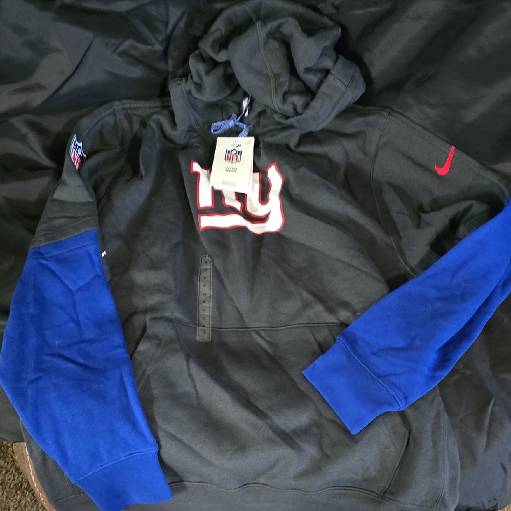 Nike Gray and Red Men's Hoodie